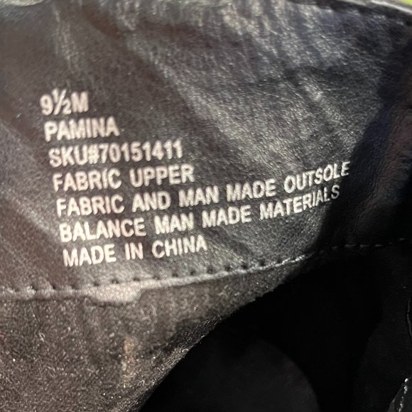 RAMPAGE Ankle Boot Sz 9 1/2M Zip Up w/Faux Side Laces Black 3" Heel - Picture 8 of 11